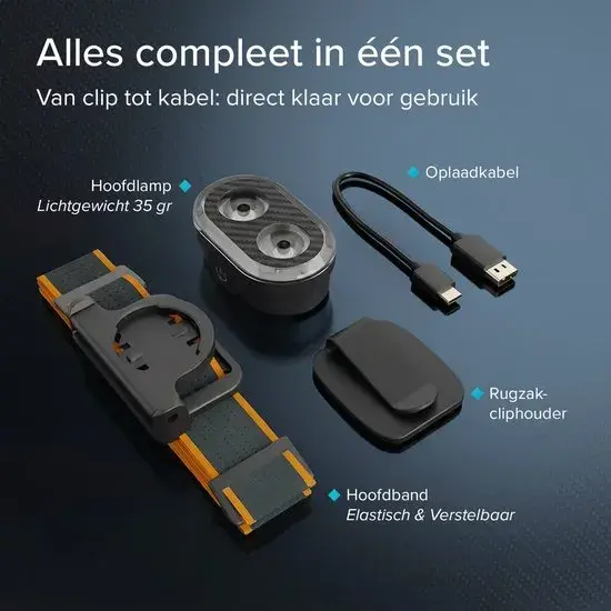 LED Hoofdlamp - IPX6 - USB-C