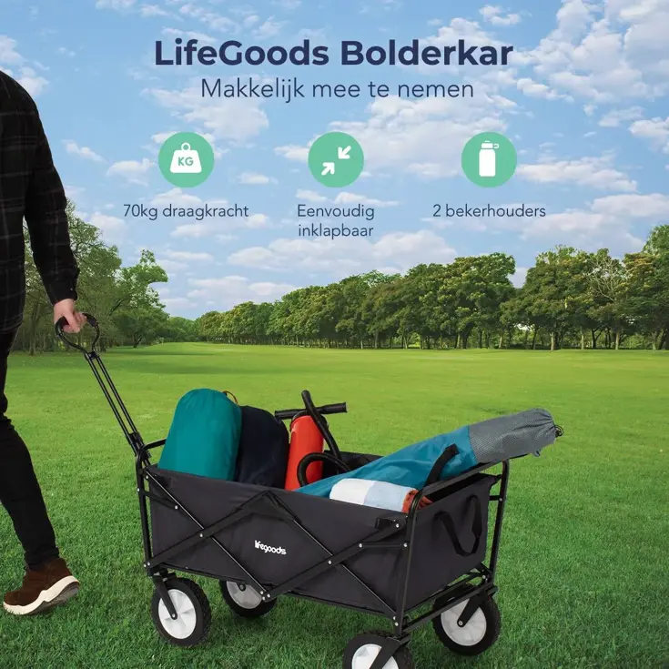 LifeGoods Bolderkar - 70KG