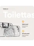 Doorzichtige toilettas – 3 stuks – Toilettas