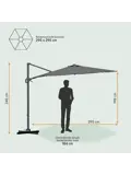 Zweefparasol – Ø300 cm – Draaibaar