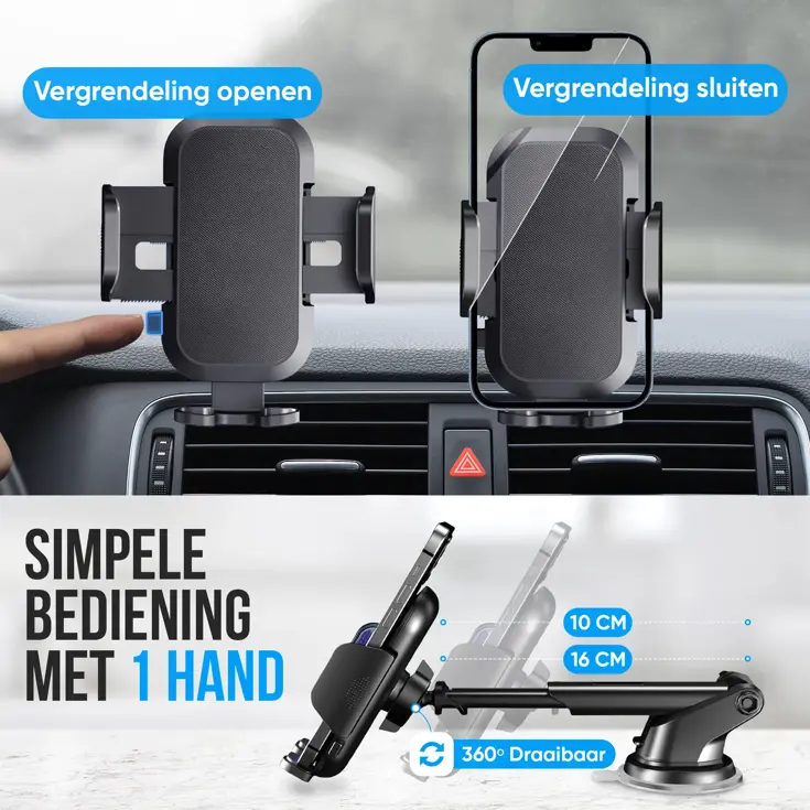 Telefoonhouder Auto - 360° Draaibaar