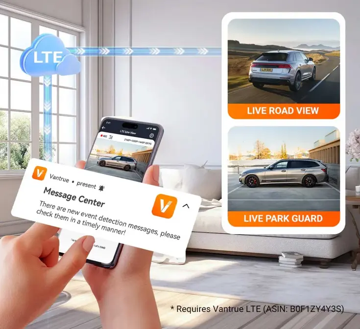Vantrue N4 Pro S Cloud 3CH 4K Wifi GPS dashcam