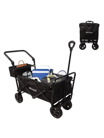 Bolderkar  Deluxe- Opvouwbaar - 100kg -Zwart