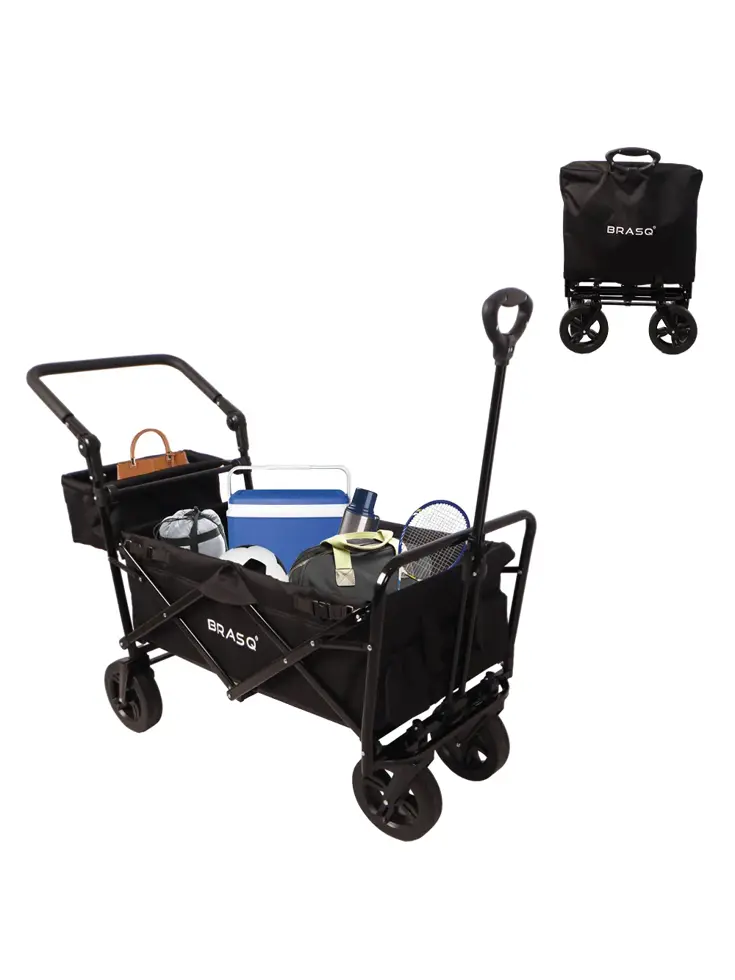 Bolderkar  Deluxe- Opvouwbaar - 100kg -Zwart