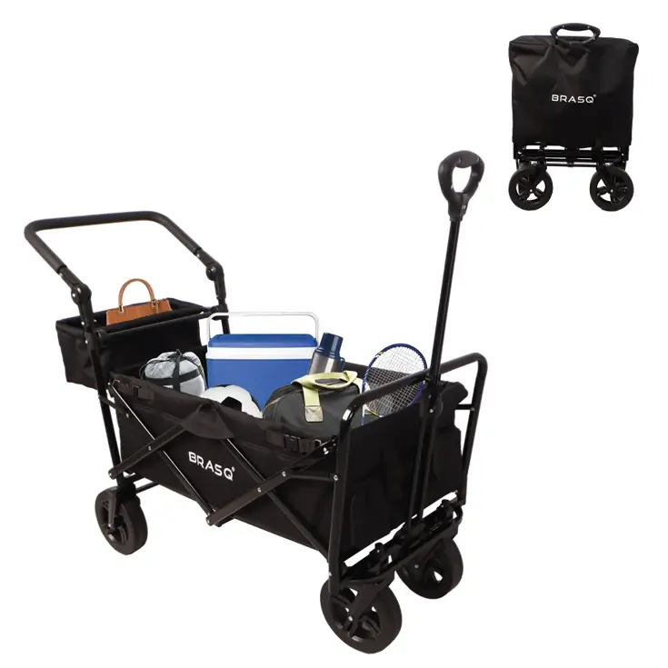 Bolderkar  Deluxe- Opvouwbaar - 100kg -Zwart