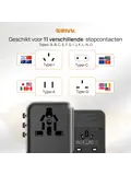 Universele Wereldstekker USB C - 45W