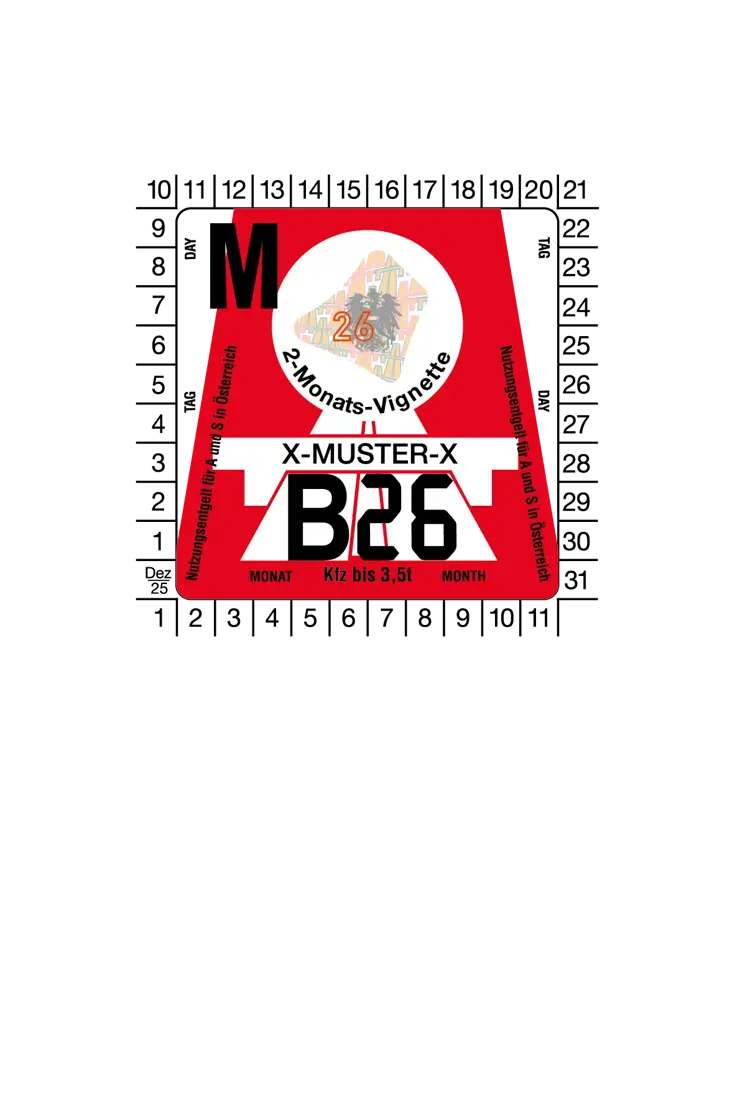 Vignet Oostenrijk Auto 2 maanden 2026 - ANWB