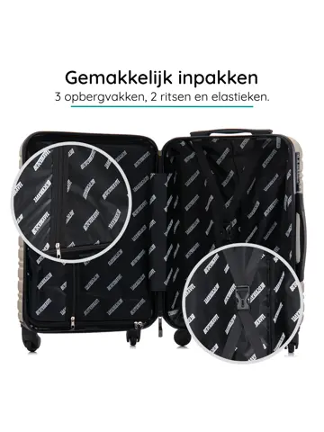 Reiskoffer L ABS 95L met TSA-slot en 360° wielen