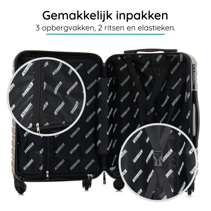 Reiskoffer XS ABS 29L met TSA-slot en 360° wielen