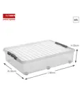 Q-line - Rollerbox - 60L transparant/grijs