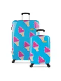 Kofferset 2-delig met print - 53/76 cm