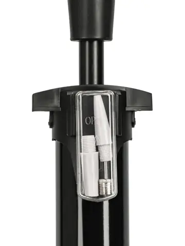 Fietspomp met drukmeter - Zwart