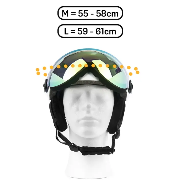 Vizorz Skihelm - Inclusief 2 vizieren
