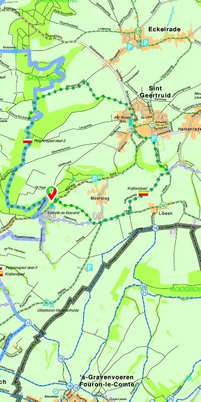 wandel- en fietskaart Z2 Zuid-Limburg
