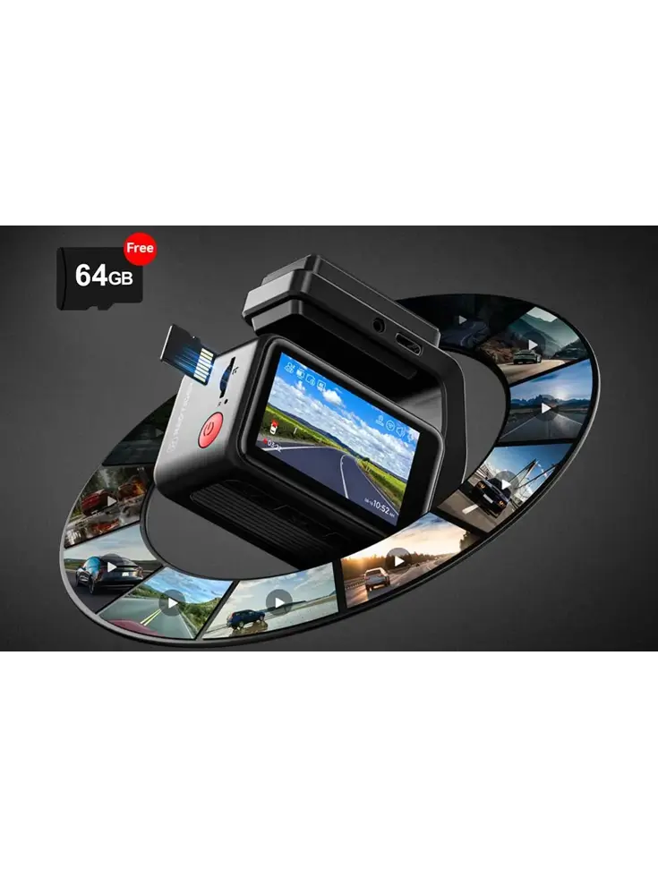 A4 4K Touch Wifi GPS 2CH 64gb dashcam