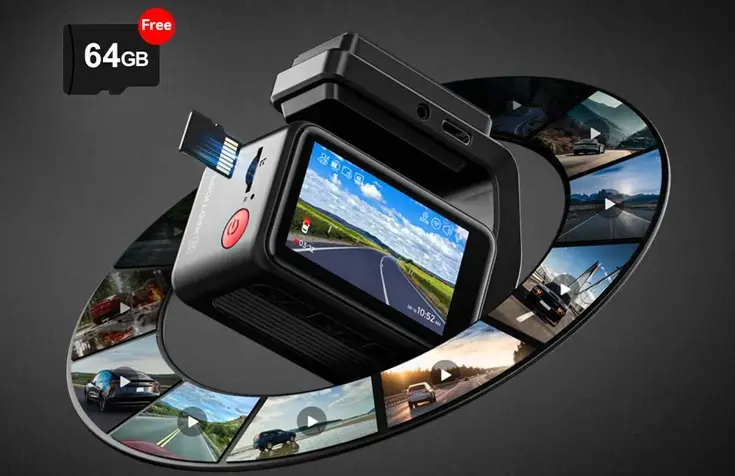 A4 4K Touch Wifi GPS 2CH 64gb dashcam