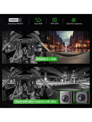 Vantrue E360 Cloud 5K 2CH Wifi GPS 360 dashcam