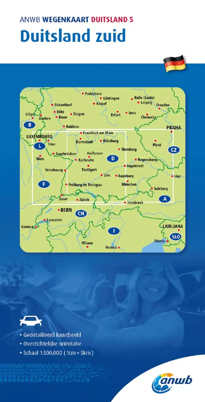 ANWB Wegenkaart Duitsland Zuid
