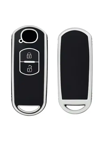 TPU Sleutelhoesje voor Mazda zwart,zilver A2
