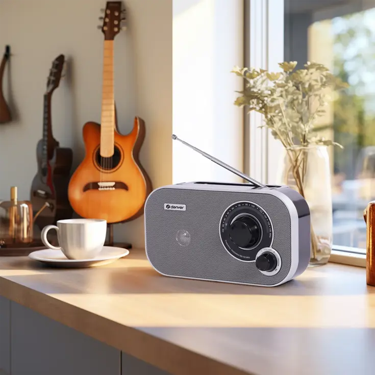 FM radio Werkt op AA-Baterijen Retro design