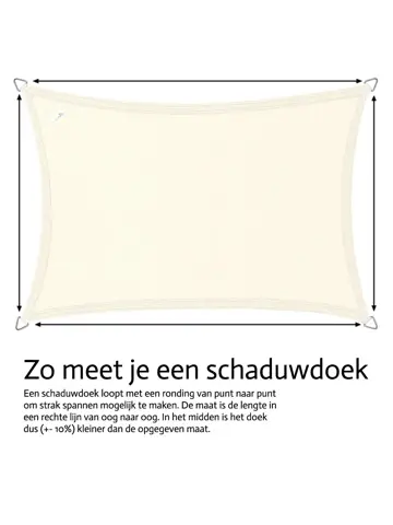 Schaduwdoek Waterdicht - 3x3m