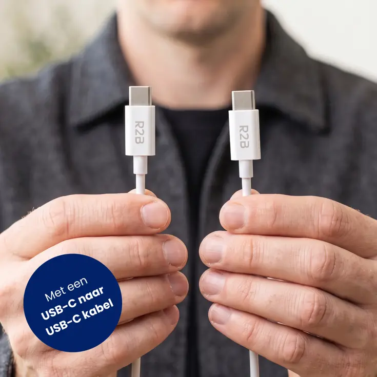 USB-C Kabel 2 meter met USB-C Adapter