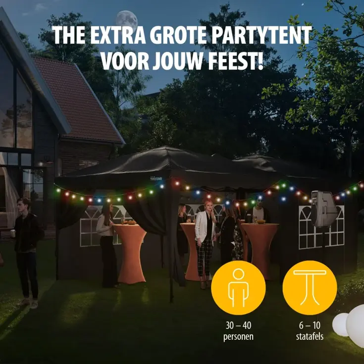 Partytent 6x3m - PT-7809 - Antraciet - Easy Up