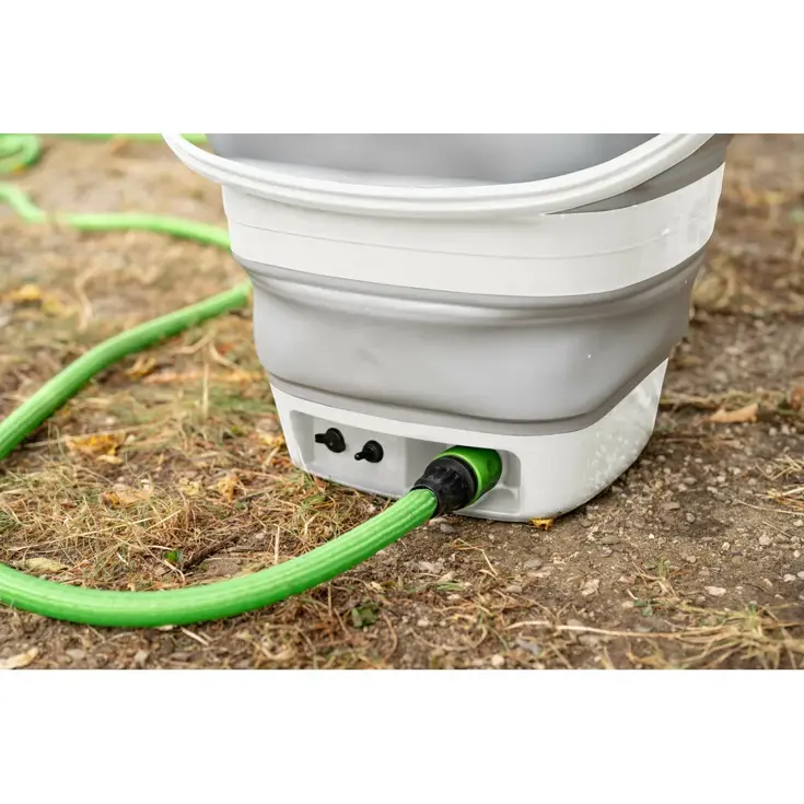 Opvouwbare emmer met batterijpomp - 15 liter