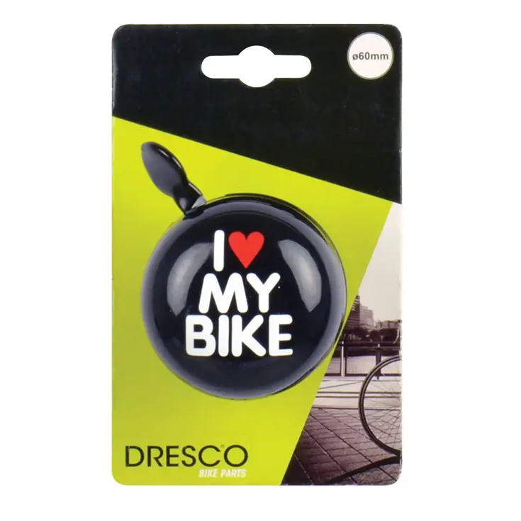 Extra grote Ding Dong fietsbel met I Love My Bike