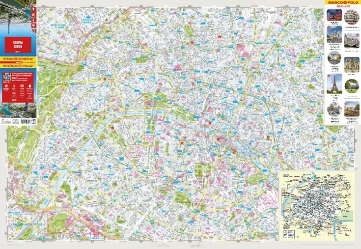 Stadsplattegrond City Map Parijs 1:12.000