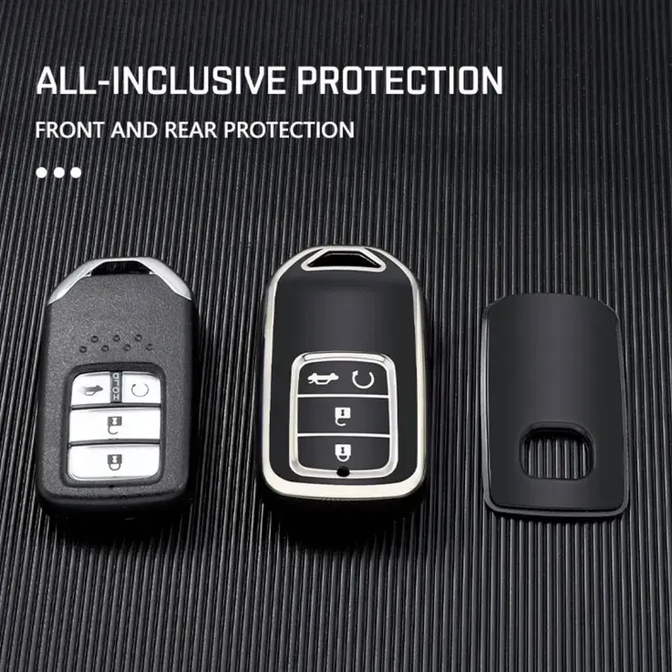 TPU Sleutelhoesje voor Honda zwart A4A