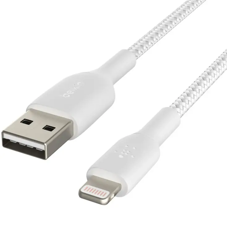 Belkin Lightning naar USB kabel Gevlochten