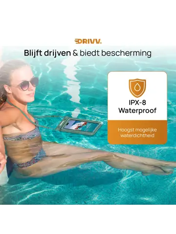 Drivv. Waterdicht Telefoonhoesje - 6.8" Groen