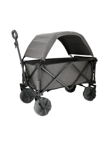 Burano bolderkar grijs met dak