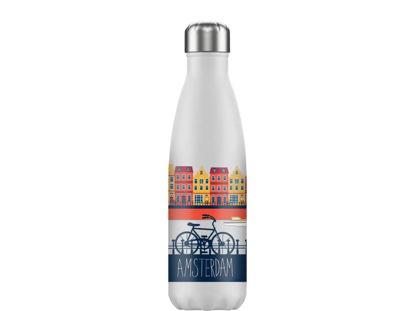 Flaske  500 ml RVS Drinkfles  White-Red main product image