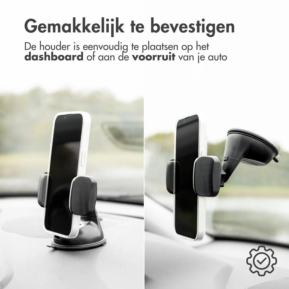 Sirseon Telefoonhouder voor auto, dashboardtelefoonhouder - 360 graden draaibare telefoonhouder met antislip siliconen - verstelbaar veerontwerp, dashboardhouder voor mobiele telefoons