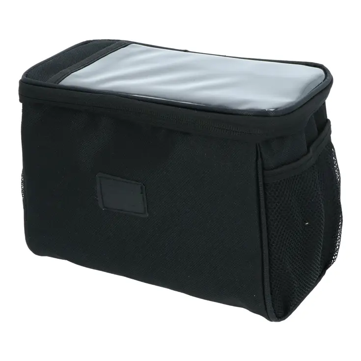 Compacte zwarte waterafstotende stuurtas 5L