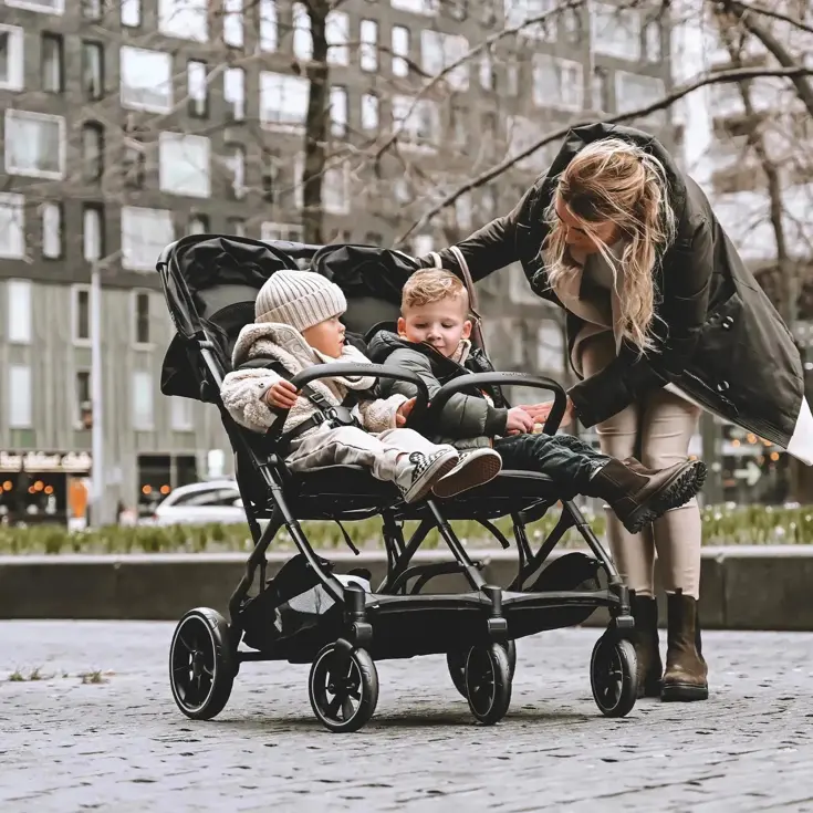 Luxe Rolo X2 XL Dubbele Buggy - Inklapbaar