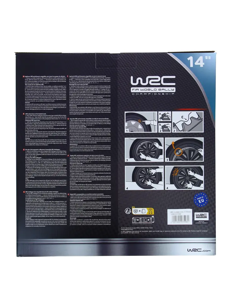 Wieldoppen - 14 inch - carbon look - 4 stuks