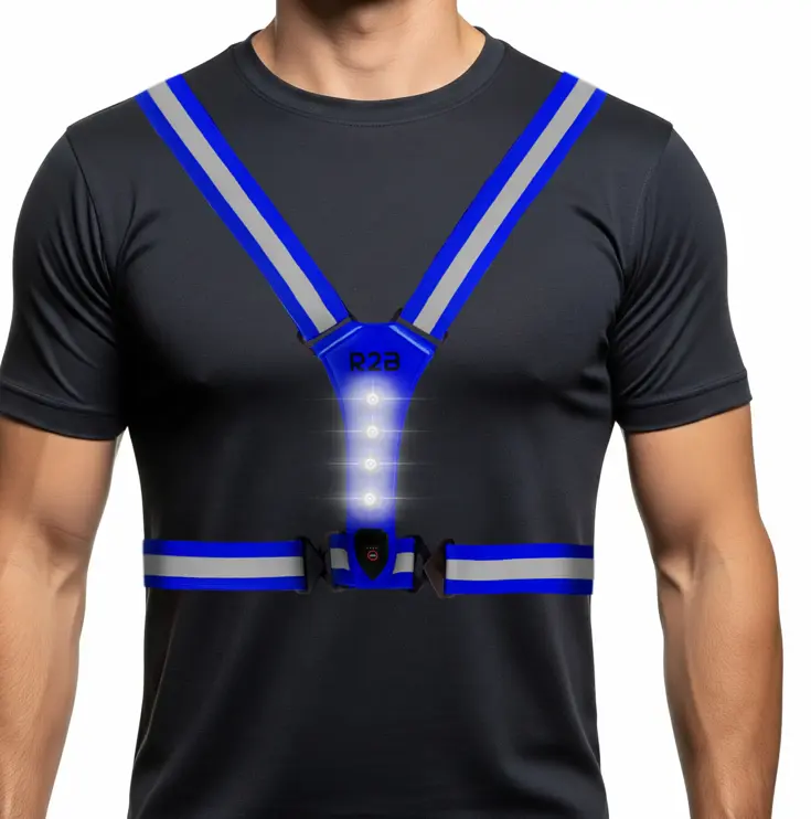 Hardloopvest met verlichting oplaadbaar