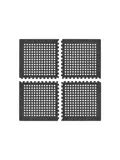 Tenttapijttegels - Zwart - 4 stuks