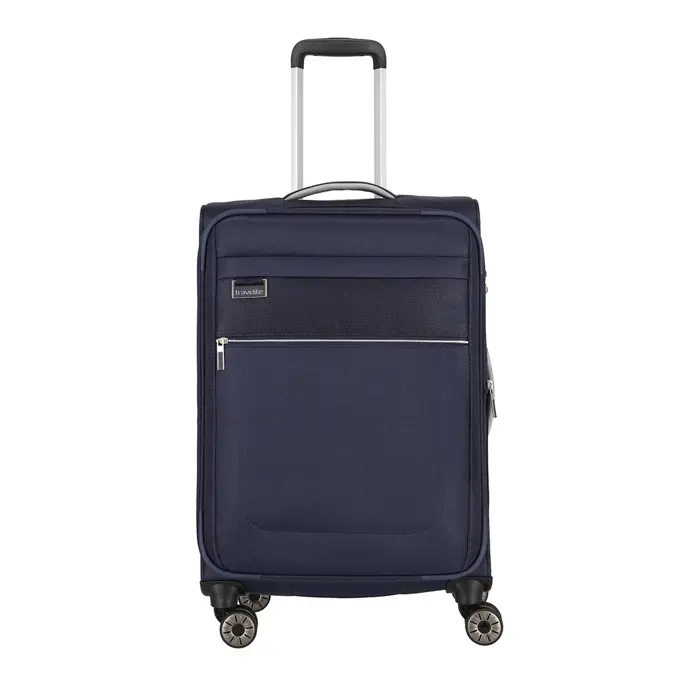 Travelite 4 wheel trolley m expandable Blauw