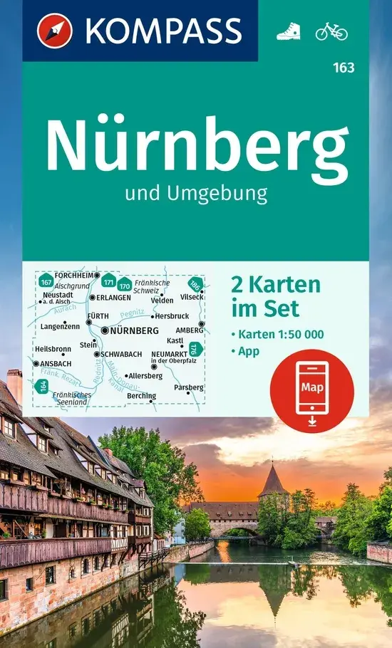 Wandelkaart WK163 Nürnberg Und Umgebung