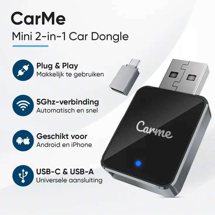 Mini 2-in-1 CarPlay & Android Auto Dongle V2