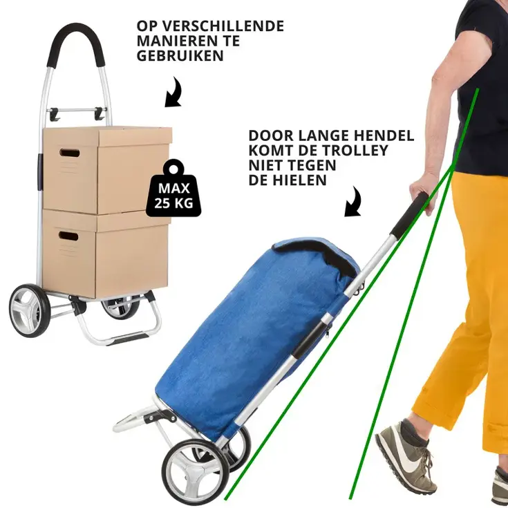 Foldable Boodschappenwagen 45 liter