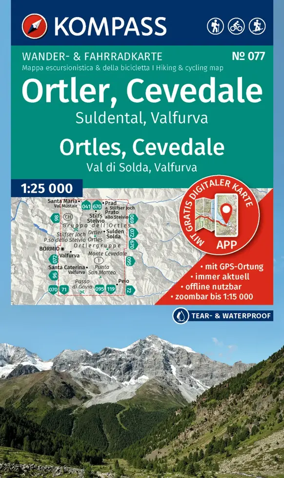 Wandelkaart WK077 Ortler - Cevedale