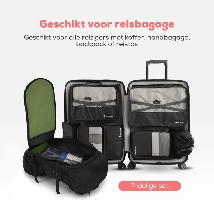 Packing cubes  7 stuks  complete set