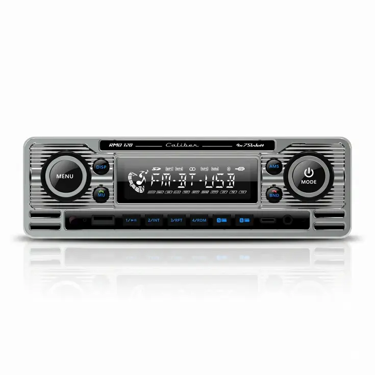 1-DIN Retro Autoradio Bluetooth USB-C AUX