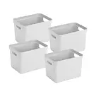 Sigma home - Opbergbox - 18L wit - 4-delig