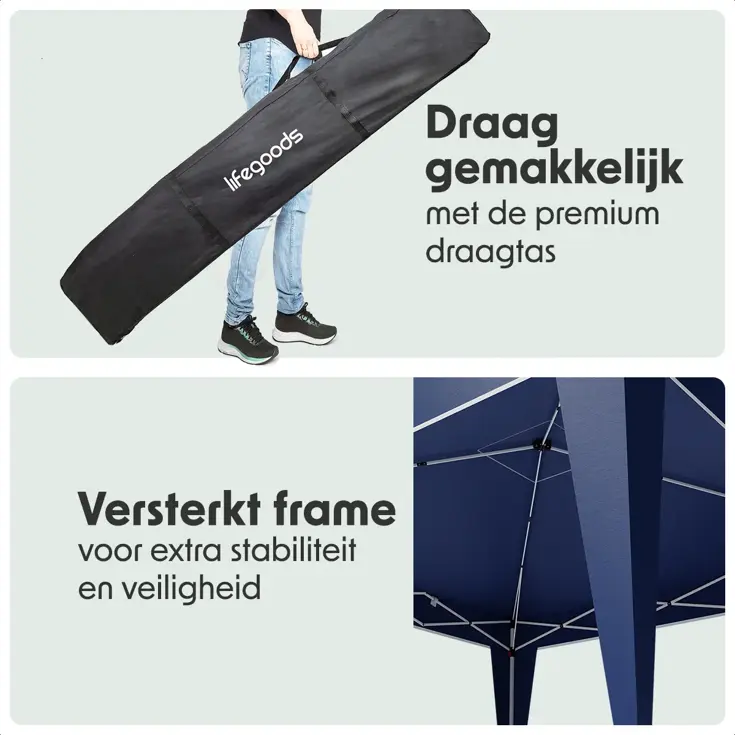 Partytent Plus – 3x3 m – Blauw